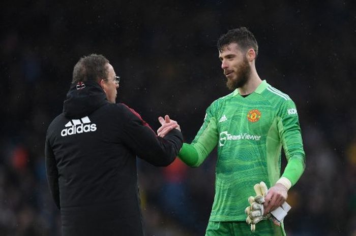 Ralf Rangnick beri pujian untuk David de Gea yang tak mau oper bola ke Harry Maguire dalam laga Liga Inggris Man United vs Norwich.