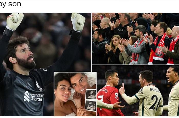 Kiper Liverpool, Alisson Becker, mengirim pesan menyentuh untuk megabintang Manchester United, Cristiano Ronaldo, yang sedang berduka. 