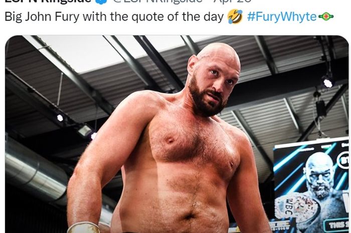 Juara dunia tinju kelas berat WBC, Tyson Fury, menyebutkan sosok petinju tertangguh yang pernah dia lawan.