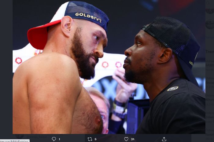 Tyson Fury vs Dillian Whyte jelang laga tinju dunia kelas berat WBC.