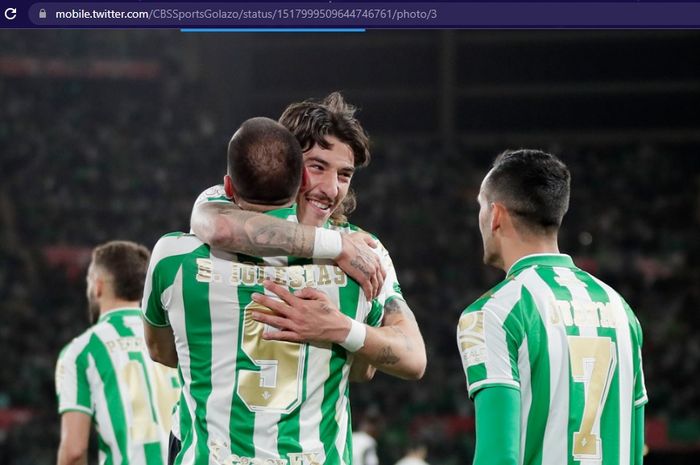 Real Betis memastikan gelar juara Copa del Rey usia mengalahkan Valencia pada partai final di Stadion La Cartuja, Sevilla, Sabtu (23/4/2022) malam waktu setempat atau Minggu pukul 03.00 WIB. 