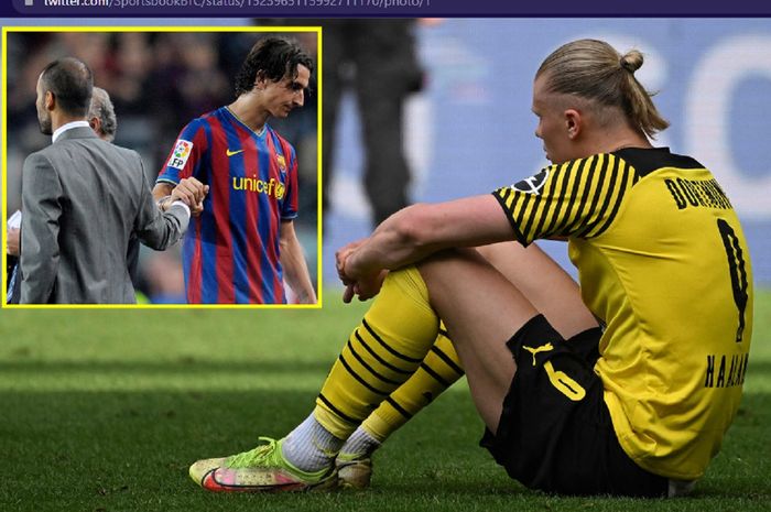 Pemain Borussia Dortmund, Erling Haaland, diingatkan soal bagaimana Pep Guardiola menangani Zlatan Ibrahimovic di Barcelona