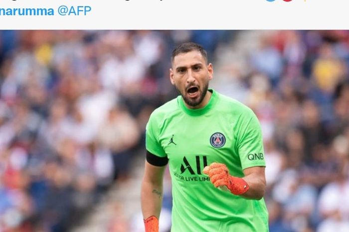 Kiper PSG, Gianluigi Donnarumma, mendapat sambutan negatif dari ultras Milan saat bertemu di Liga Champions.