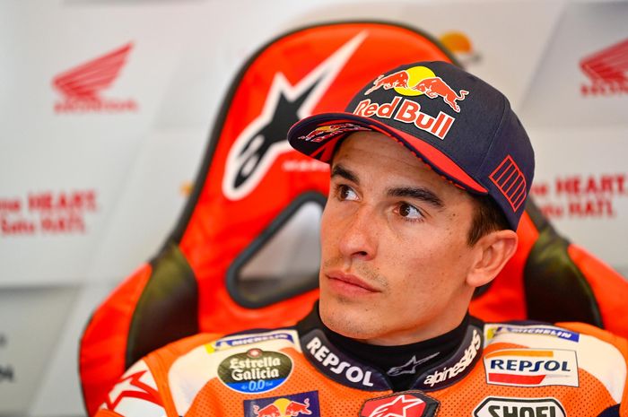 Pembalap Repsol Honda, Marc Marquez, pada rangkaian MotoGP Prancis 2022 yang berlangsung di Sirkuit Bugatti, Le Mans, 13-15 Mei 2022.