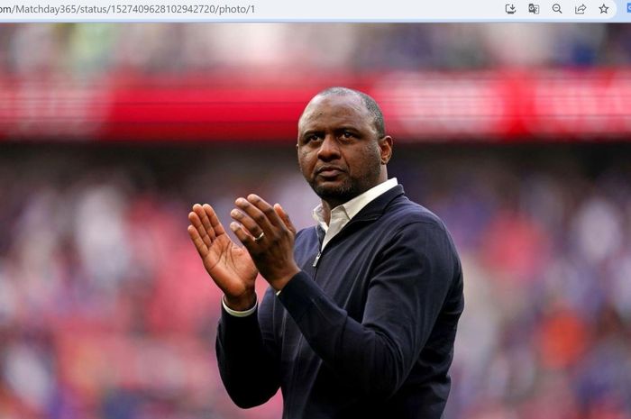 Pelatih Crystal Palace, Patrick Vieira.