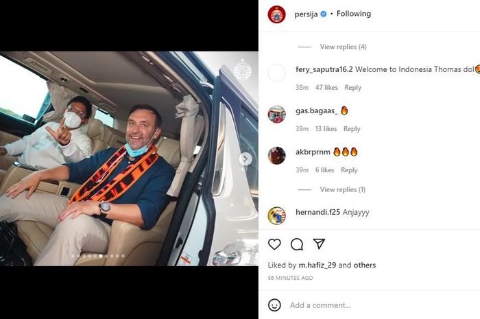 Pelatih anyar Persija, Thomas Doll tiba di Jakarta.