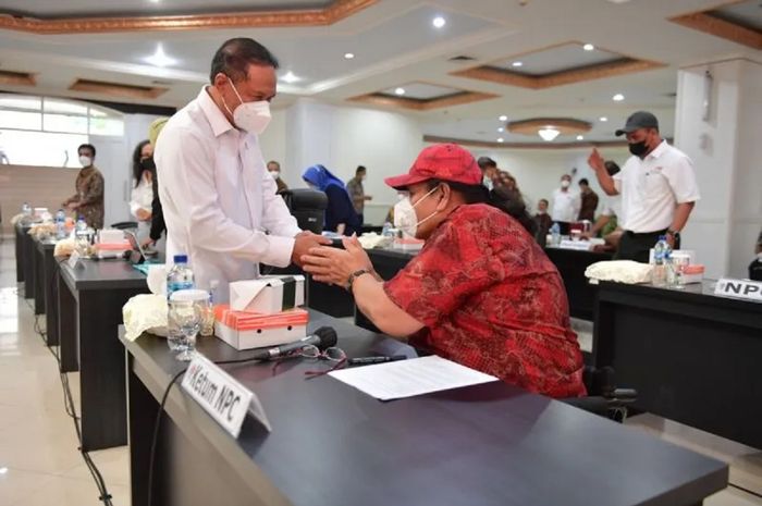 Suasana rapat persiapan ASEAN Para Games 2022 di Auditorium Wisma Kemenpora, Jakarta, Rabu (25/5/2022)