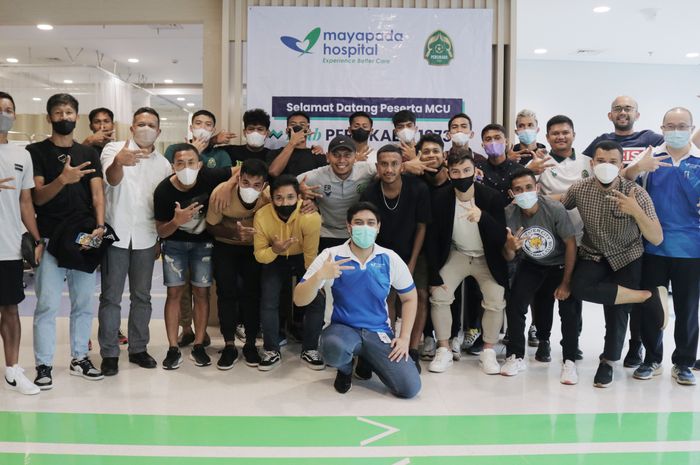 Para pemain Persikabo 1973 saat menjalani Medical Check-up di Mayapada Hospital, Jakarta Selatan, Selasa (31/5/2022).