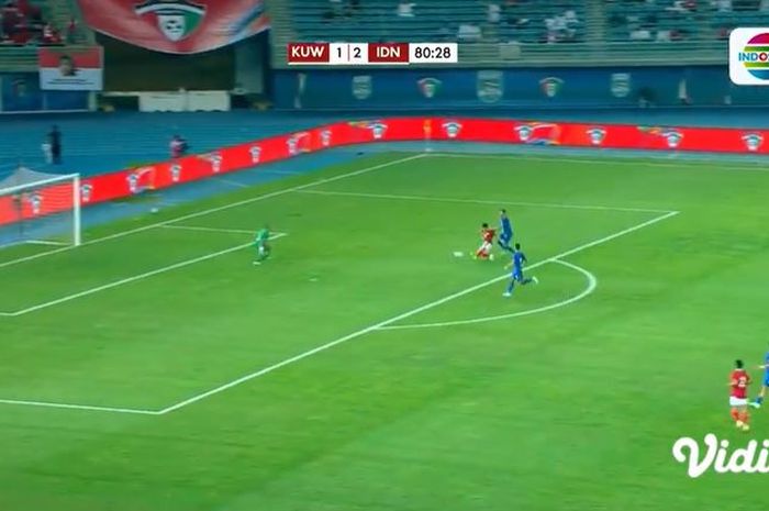 Witan Sulaeman gagal memanfaatkan peluang dalam laga timnas Indonesia vs Kuwait (8/6/2022). 