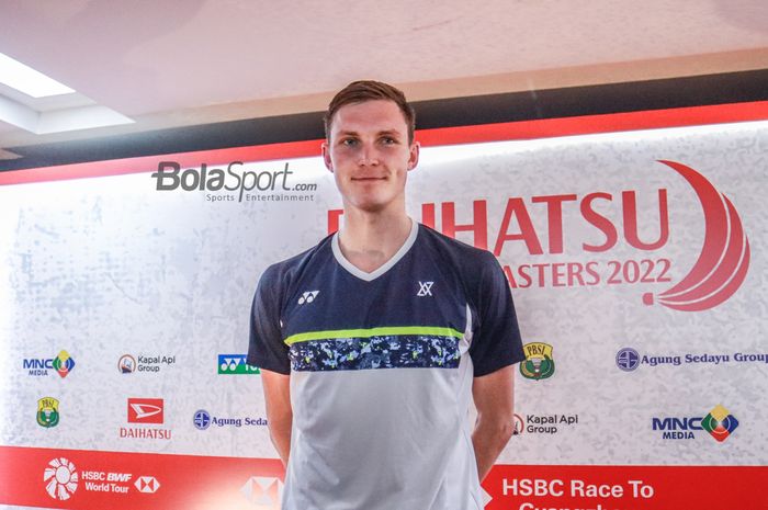 Atlet tunggal putra Denmark, Viktor Axelsen, saat ditemui di Istora Senayan, Jakarta, 11 Juni 2022.