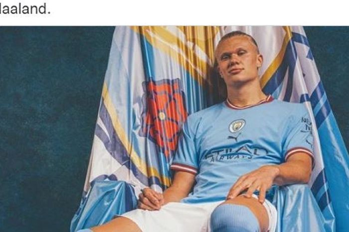 Erling Haalnd resmi diperkenalkan sebagai rekrutan anyar Manchester City.