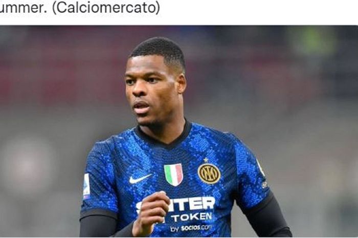 Bek kanan Inter Milan, Denzel Dumfries.