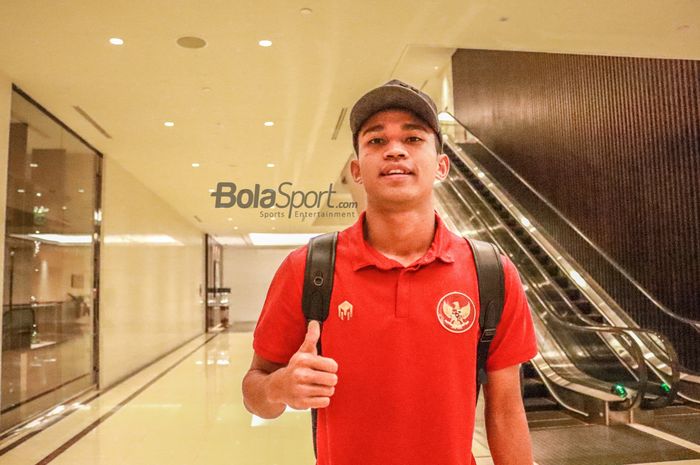 Gelandang timnas Indonesia, Marselino Ferdinan, saat ditemui di Hotel Fairmont, Jakarta, 16 Juni 2022.