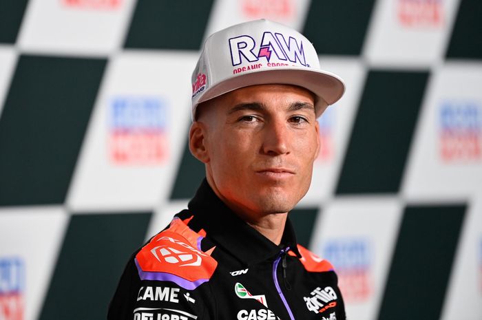 Pembalap Aprilia Racing, Aleix Espargaro, ketika berbicara di hadapan pers jelang MotoGP Jerman 2022 di Sachsenring, Kamis (16/6/2022).