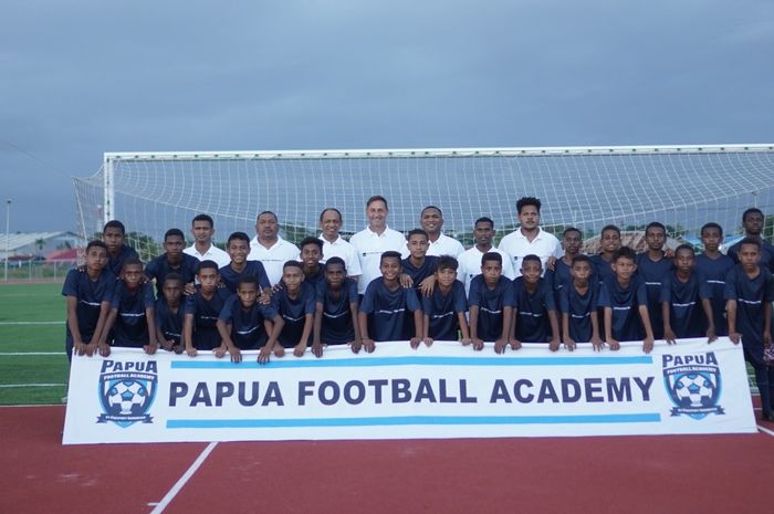 Para peserta yang lolos di acara Papua Football Academy Cari Bakat, Sabtu-Minggu (18-19/6/2022) di lapangan sepak bola Universitas Musamus, Merauke.