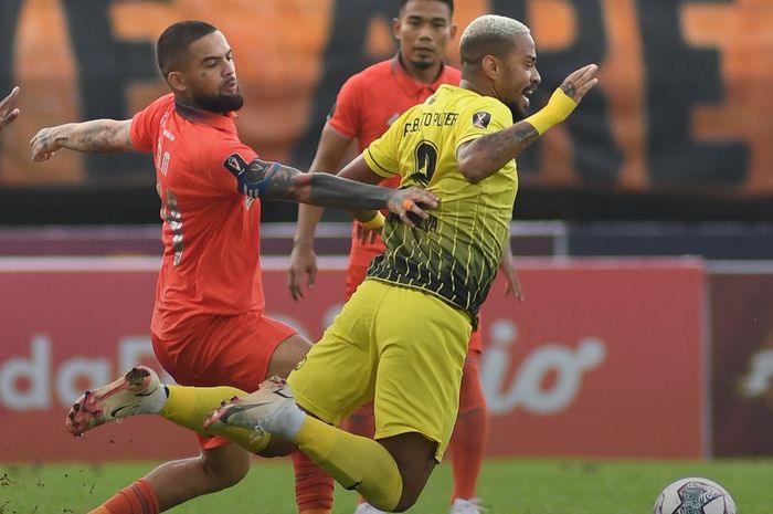 Suasana pertandingan Borneo FC versus Barito Putera pada Piala Presiden 2022.