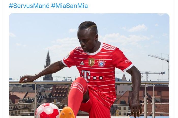 Sadio Mane diperkenalkan sebagai pemain Bayern Muenchen usai direkrut dari Liverpool di bursa transfer musim panas 2022.