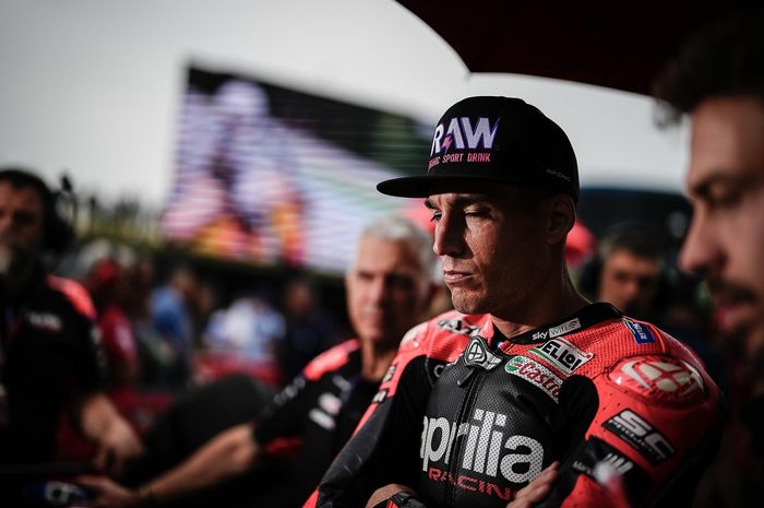 Pembalap Aprilia Racing, Aleix Espargaro di MotoGP Belanda 2022