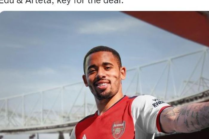 Gabriel Jesus kini resmi menjadi pemain Arsenal dengan gaji tertinggi.