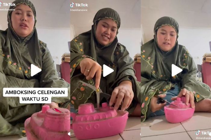 Tiktoker bongkar celengan masa kecil