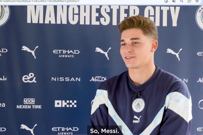 Rekrutan anyar Manchester City, Julian Alvarez.