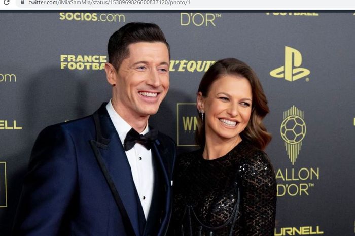 Robert Lewandowski bersama sang istri, Anna Lewandowska 