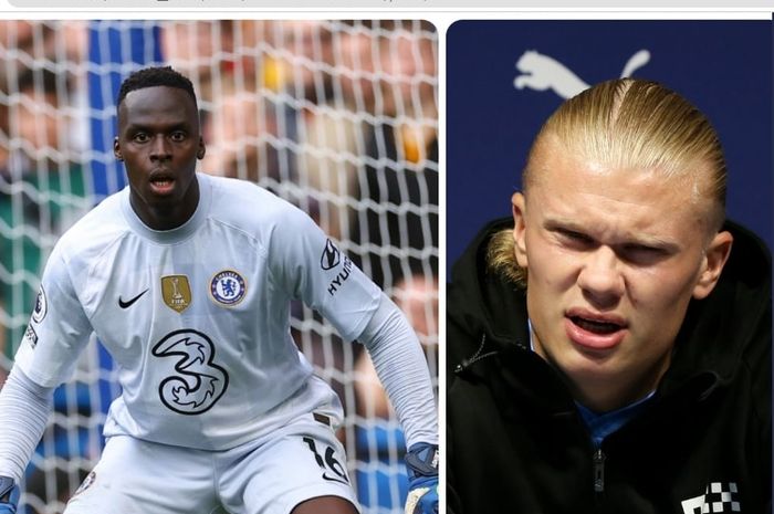 Eduoard Mendy bandingkan Erling Haaland dan Christian Benteke. 