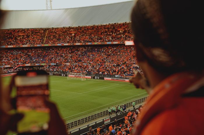 Suasana pertandingan timnas Belanda Vs Polandia