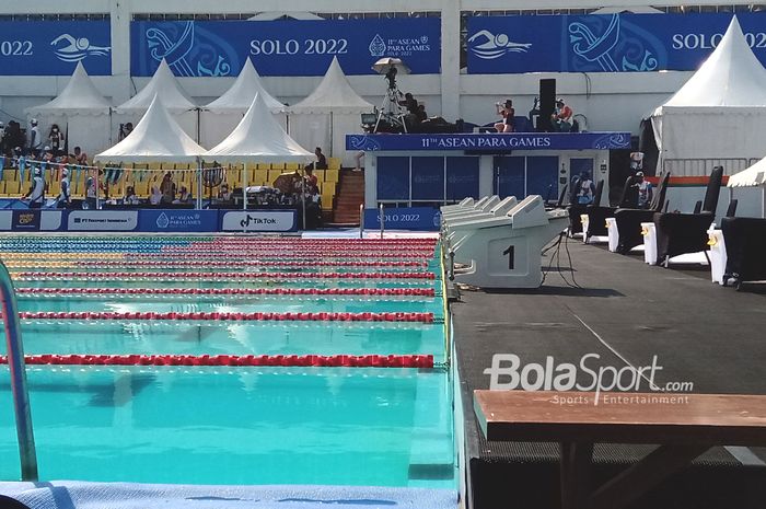 Suasana lomba para-renang ASEAN Para Games 2022 di Kolam Renang, Jatidiri, Semarang, Jawa Tengah, 2 Agustus 2022.