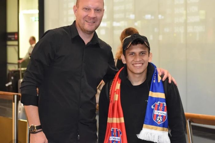 Foto resmi perkenalan Egy Maulana Vikri di klub FC Zlate Moravce yang tampil di Liga Slovakia