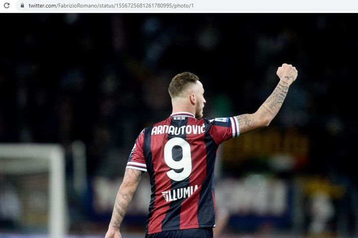 Penyerang Bologna, Marko Arnautovic.