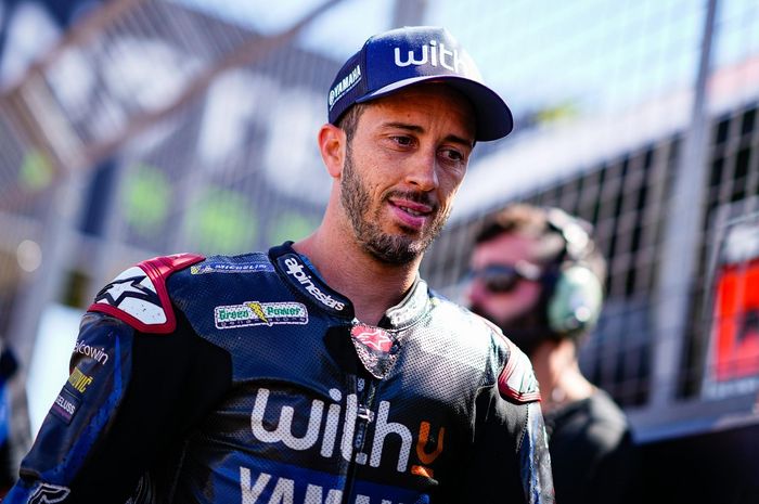 Pembalap WithU Yamaha RNF, Andrea Dovizioso pada MotoGP Inggris 2022, Minggu (7/8/2022)