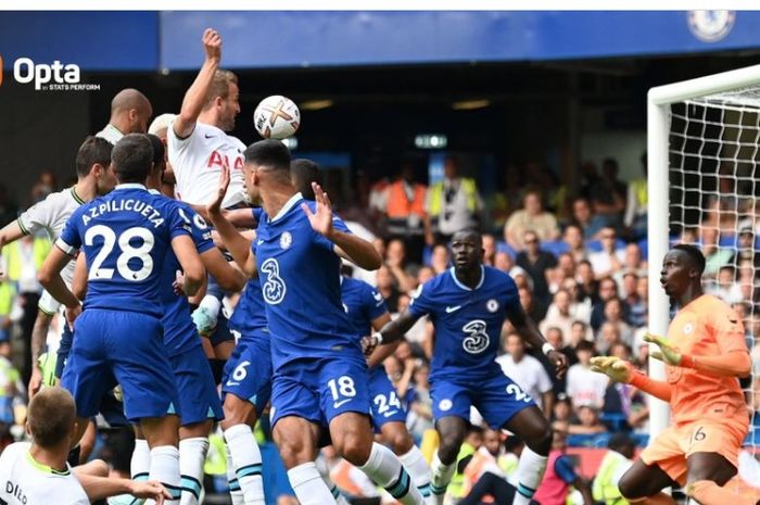  Chelsea cuma bisa bermain imbang saat lawan Tottenham Hotspur, West Ham temani Manchester United di zona degradasi.