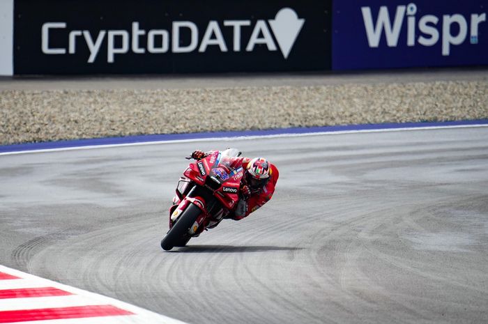 Pembalap Ducati Lenovo, Jack Miller pada sesi latihan bebas MotoGP Austria 2022, Jumat (19/8/2022)