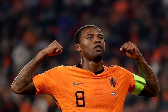 Gelandang timnas Belanda, Georginio Wijnaldum.