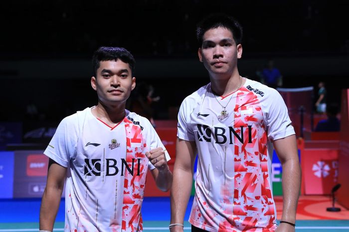 Ganda putra Indonesia, Leo Rolly Carnando/Daniel Marthin, menyelesaikan babak kesatu Japan Open 2022 dengan sebuah kemenangan di Maruzen Intec Arena, Osaka, Jepang, Rabu (31/8/2022). 