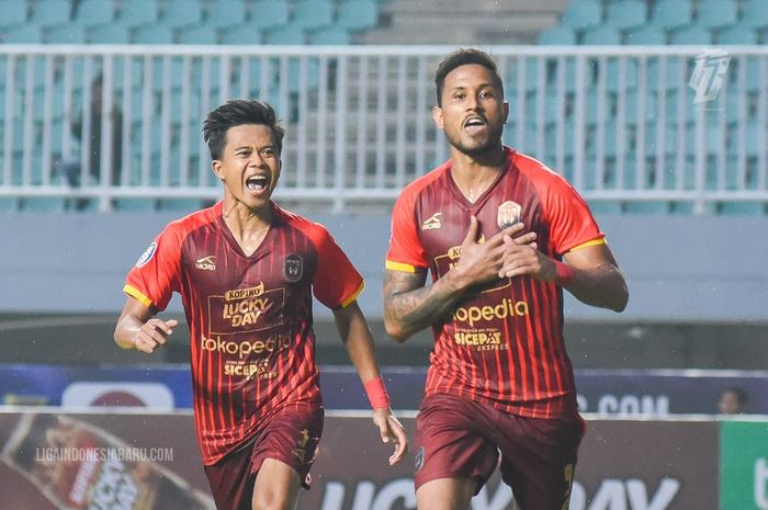 Pemain Rans Nusantara FC, Wander Luiz saat mencetak gol ke gawang Barito Putera pada laga pekan ke-7 Liga 1 2022/2023, Senin (29/8/2022).