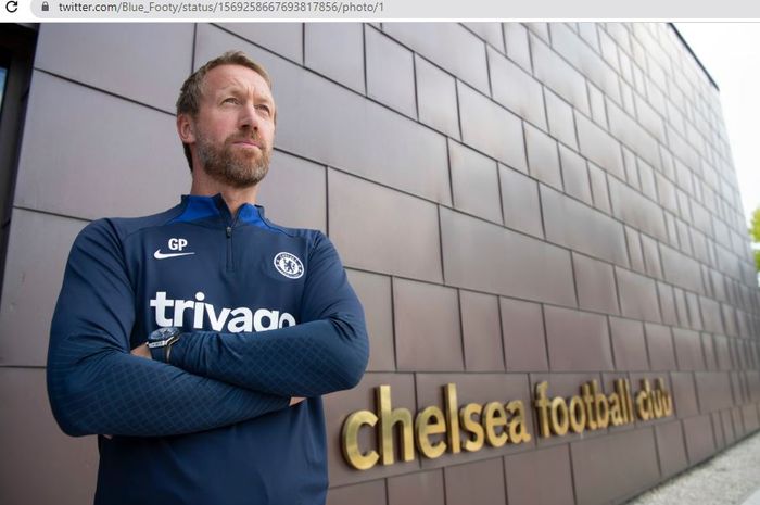 Graham Potter saat dikenalkan sebagai pelatih baru Chelsea.