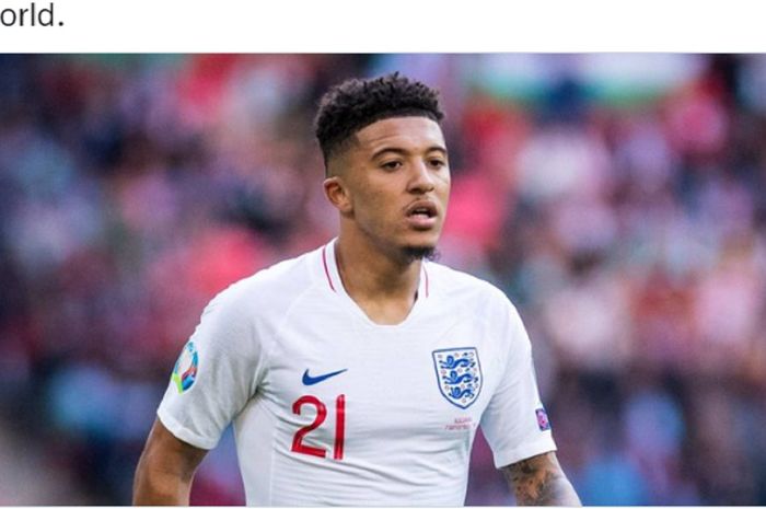 Winger timnas Inggris, Jadon Sancho.