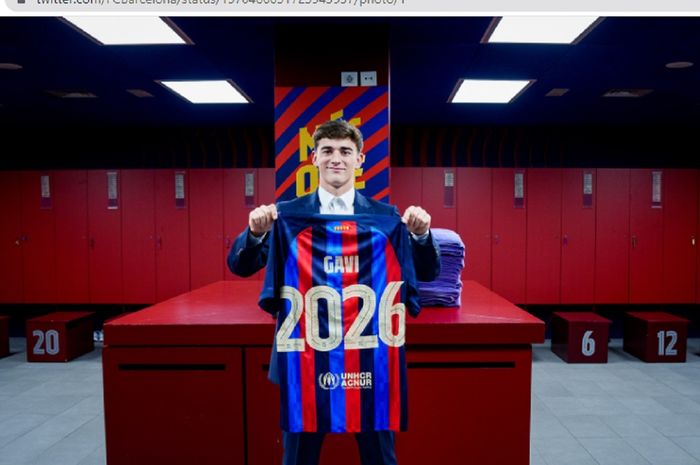 Gavi resmi memperpanjang kontrak dengan Barcelona hingga tahun 2026.