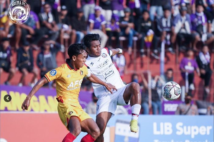 Suasana pertandingan pekan ke-10 Liga 1 2022-2023 antara Persik Kediri melawan Arema FC pada Sabtu (17/9/2022).