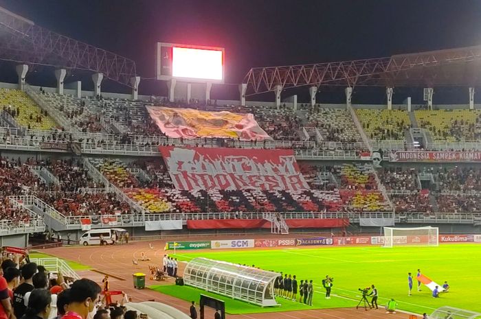 La Grande Indonesia  pada Laga Timnas U-20 Indonesia vs Vietnam di Stadion Gelora Bung Tomo, Surabaya, Jawa Timur, Minggu (18/9/2022).