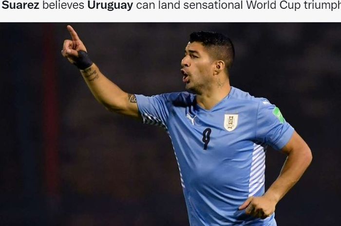 Pemain timnas Uruguay, Luis Suarez.