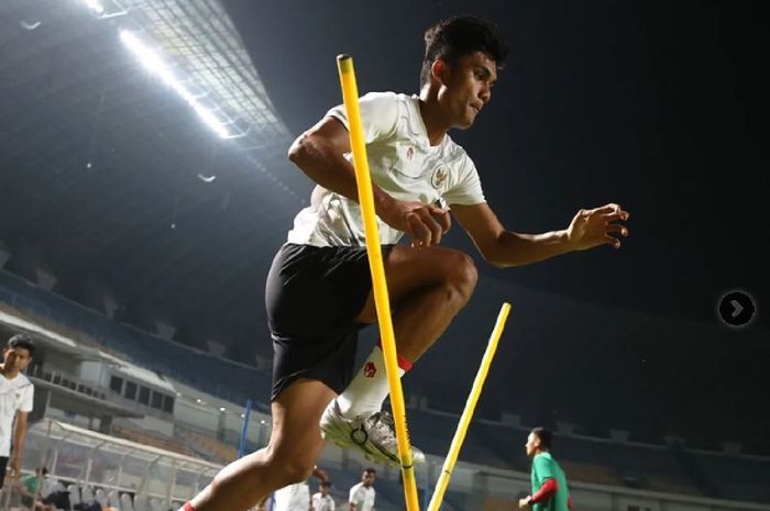 Ramadhan Sananta, saat berlatih bersama Timnas Indonesia.