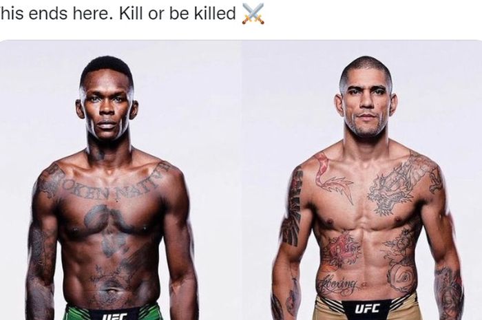 Alex Pereira (kanan) diprediksi ungguli Israel Adesanya di UFC 281.