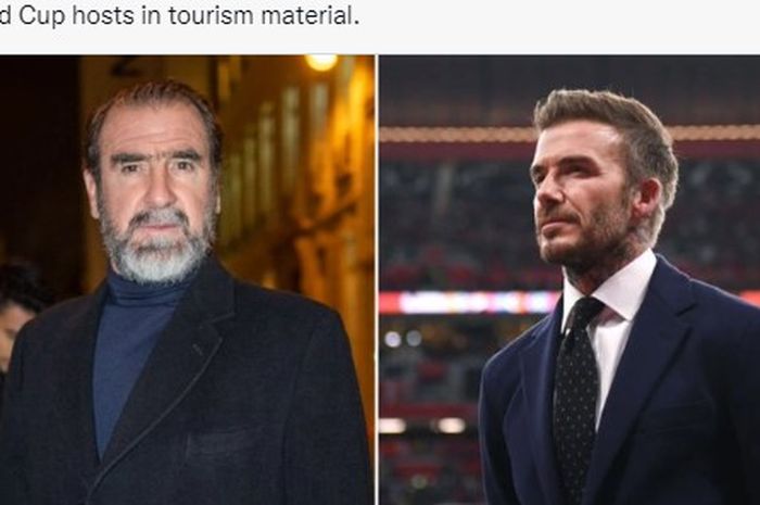 Eric Cantona (kiri) dan David Beckham (kanan)