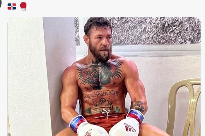 Penampilan terbaru petarung kelas ringan UFC, Conor McGregor, pada 25 September 2022.
