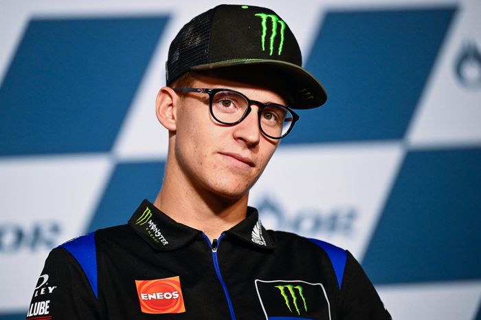 Pembalap Monster Energy Yamaha, Fabio Quartararo, pada sesi konferensi pers jelang MotoGP Thailand 2022, Kamis, 29 September 2022