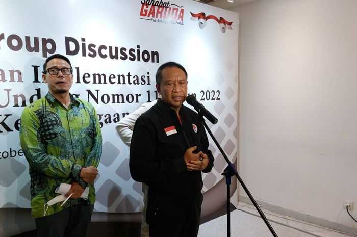 Menteri Pemuda dan Olahraga (Menpora), Zainudin Amali saat ditemui awak media dalam FGD bersama Supporter di Hotel Le Meridien, Jakarta, Jumat (14/10/2022).