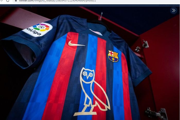 Barcelona akan mengenakan jersey logo Drake saat melawan Real Madrid dalam laga bertajuk El Clasico jilid I musim ini